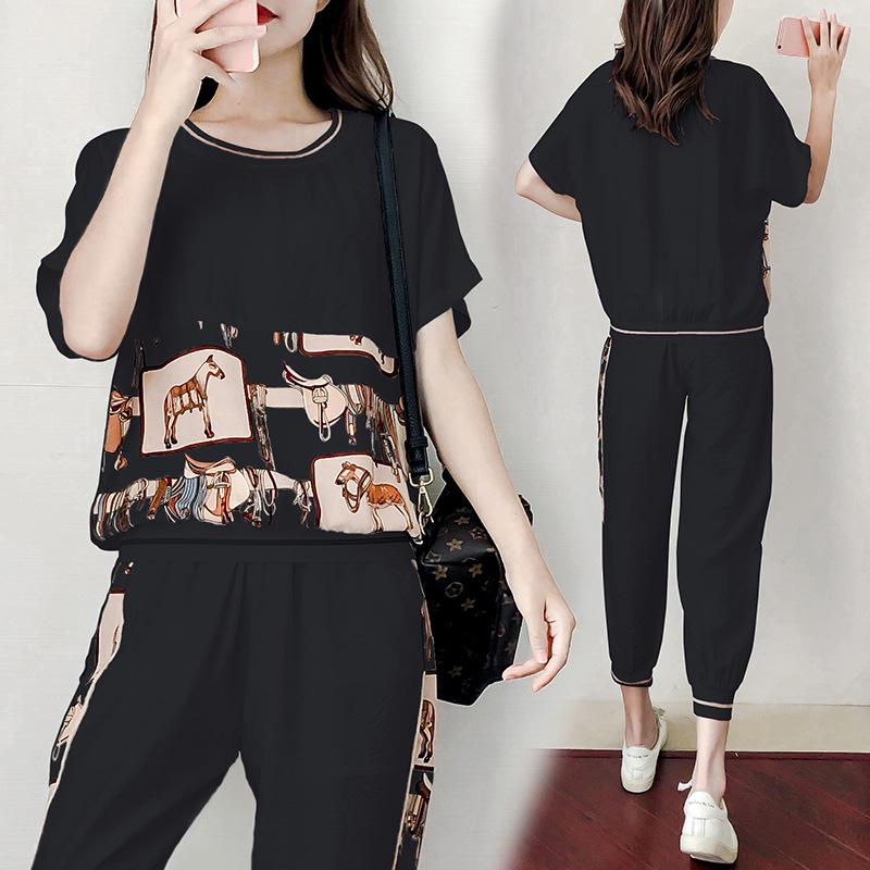 Casual Fashion Sports Suit New Summer Wear Temperament and Fashionable Goddess Style Clothes Summer Two-piece Set