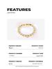 Gold & Rose Gold Artistic Geometric Czech Rhinestone Women's Bracelet with White Diamond