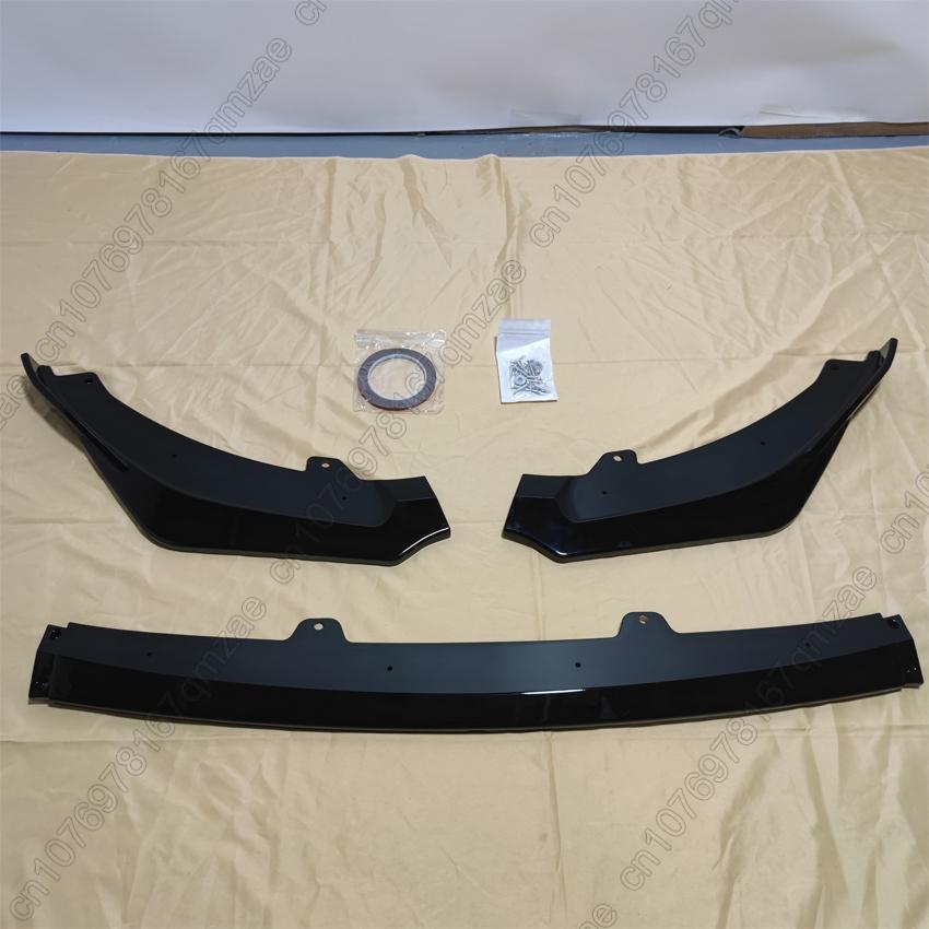 For Kia Stinger GT 2018-2023  Auto Car Front Bumper Splitter Lip Spoiler Diffuser Guard Body Kit Cover Tuning ABS Gloss Black