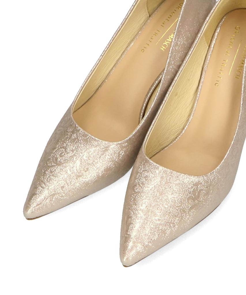 Metallic Pointed MOR109 Cm [Oriental Traffic] Pumps, 7.7cm, Heel, Toe, Party, Wedding, Glitter, Women's, BLUE, 26.0