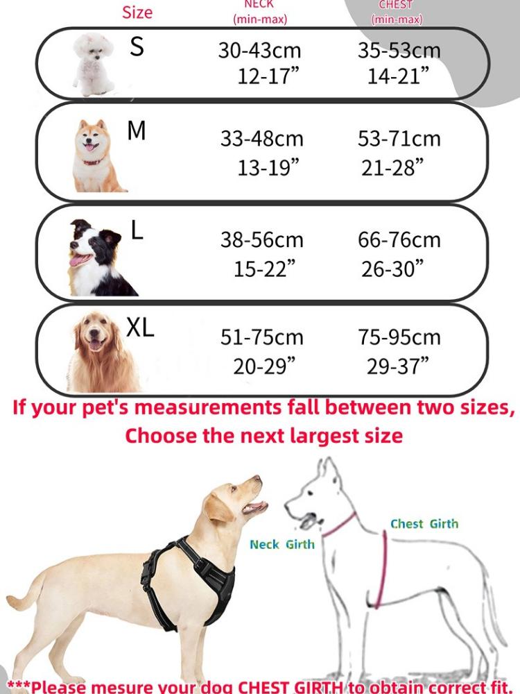 Dog leash Pet chest back Nylon dog leash Large dog chest strap