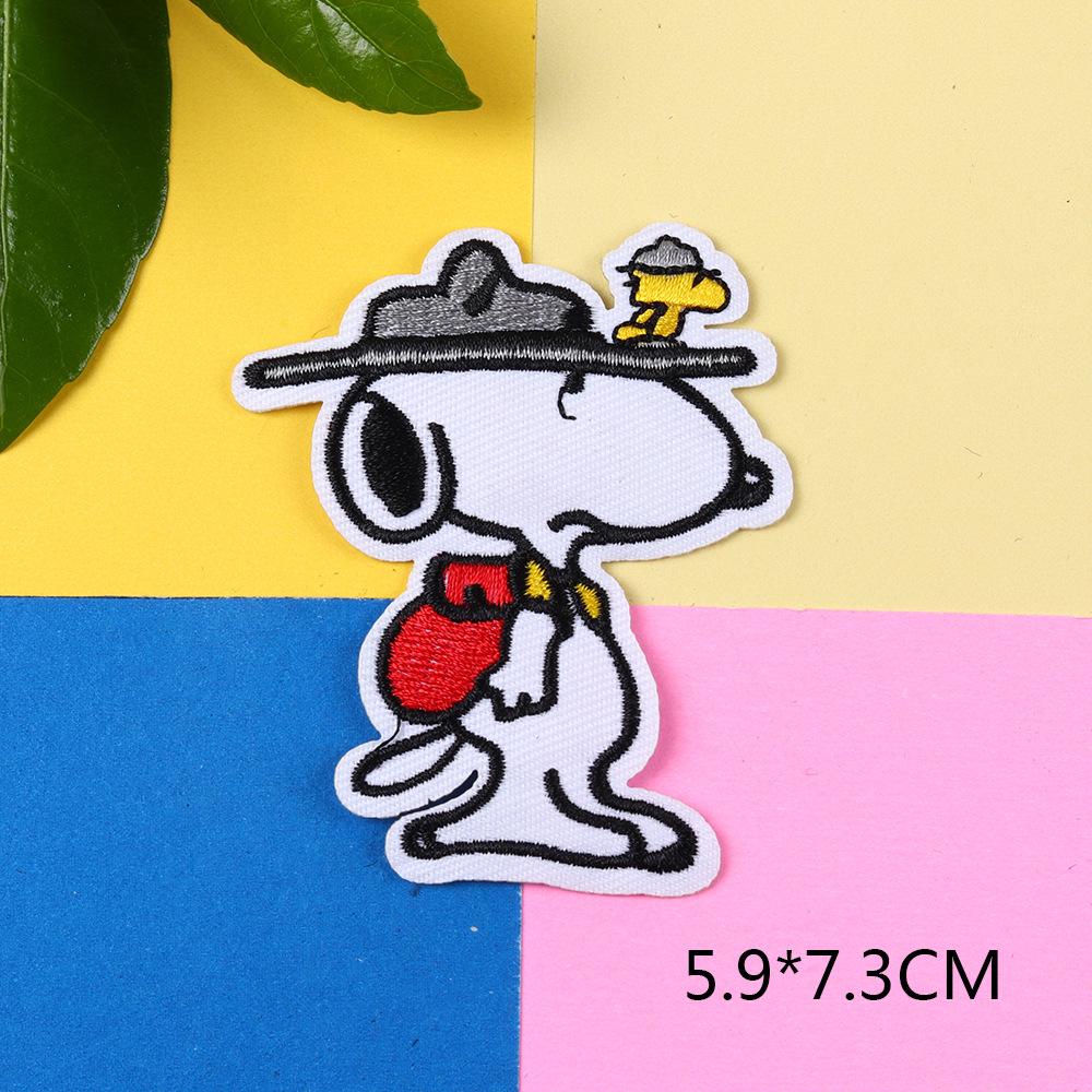 Toppa Ricamata Adesiva Cucciolo Cartone Animato Carino Nubi per Borse Decorative Fai da Te