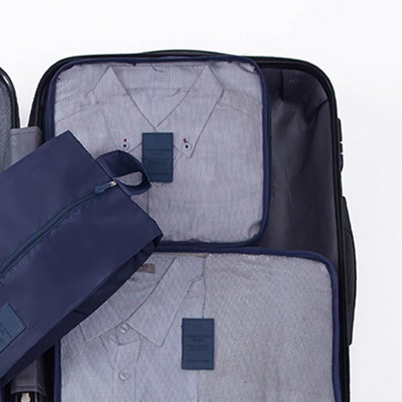 7 Set Packing Cubes Waterproof Dirt Resistant Oxford Cloth Luggage Packing Organizers for Travel