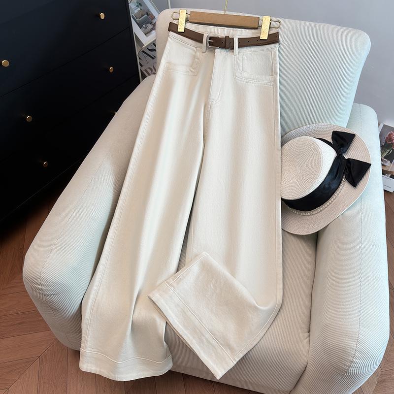 Women's 2026 High-Waisted Stylish Slimming Pants - Versatile Narrow, Wide, or Straight-Leg for Spring/Autumn