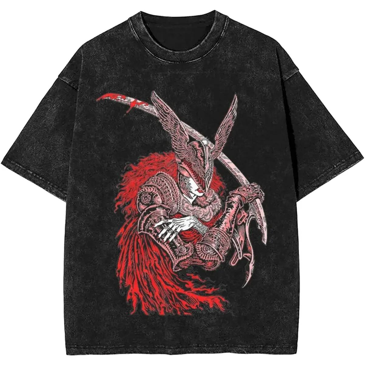 

2026 Malenia Blade Of Miquella Washed New Arrival Unisex Clothes Tee Shirt Homme Graphic T-Shirts Unisex Tshirt for Unisex Ropa Hombre XL жовтий