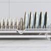 Dish Storage Rack Drawer Type Carbon Steel Frame Wooden Handle Organizer Rational Use of Space Drying Rack for Kitchen