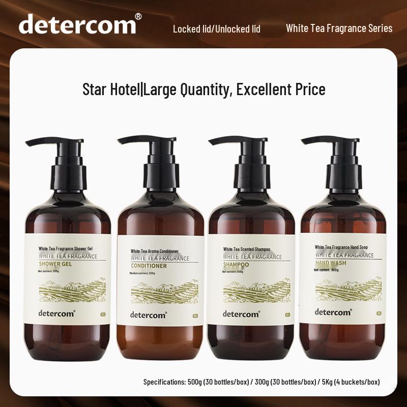 Detercom Fünf-Sterne-Hotel Einweg Weißer Tee Shampoo- und Duschgel-Set