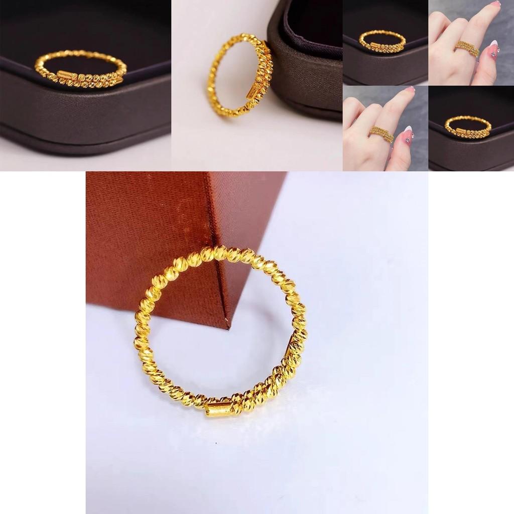 Stylish Geometric Gold Plated Ring For Women Featuring Unique Disco Design And Adjustable Size