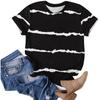 Women's Fashion Casual Loose Round Neck Printed Short Sleeve T-Shirt Top