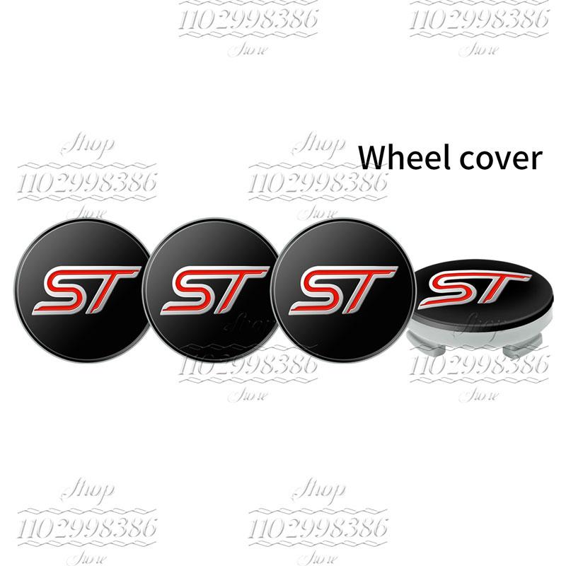 4Pcs Car Styling ST Emblem Wheel Center Hub Cover Sticker Rim Badge Accessories For Ford Focus Fiesta MK2 3 4 5 Kuga Mondeo Edge CVV1