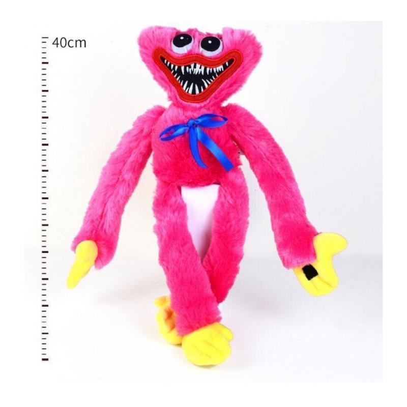 2er Set Poppy Playtime Huggy Wuggy Plüschtier 40 Cm – Weiches Plüschtier Blau/Rosa
