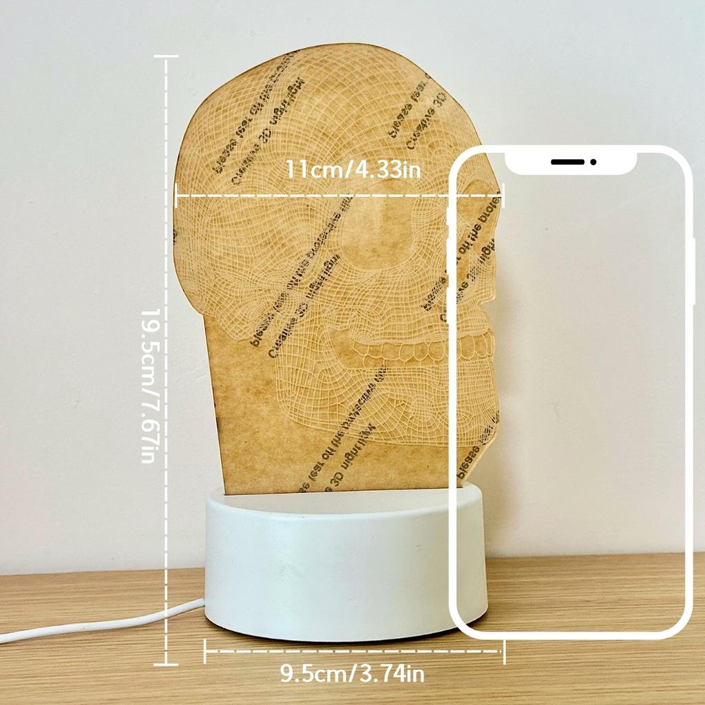 3D Crystal Skull LED Night Light - The Perfect Choice for Halloween and Birthday Gifts, Home Decoration, and Unique Souvenirs