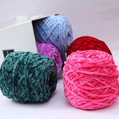 100g Chenille Yarn Anti-pilling Velvet Polyester Blended Cotton Hand Knitting Needlework Thread for Cardigan Scarf Baby Blanket
