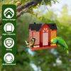 Metal Hanging Wild Bird Feeder Waterproof Outdoor Hang House Type Large Capacity Garden Decor Backyard Wildlife Birding