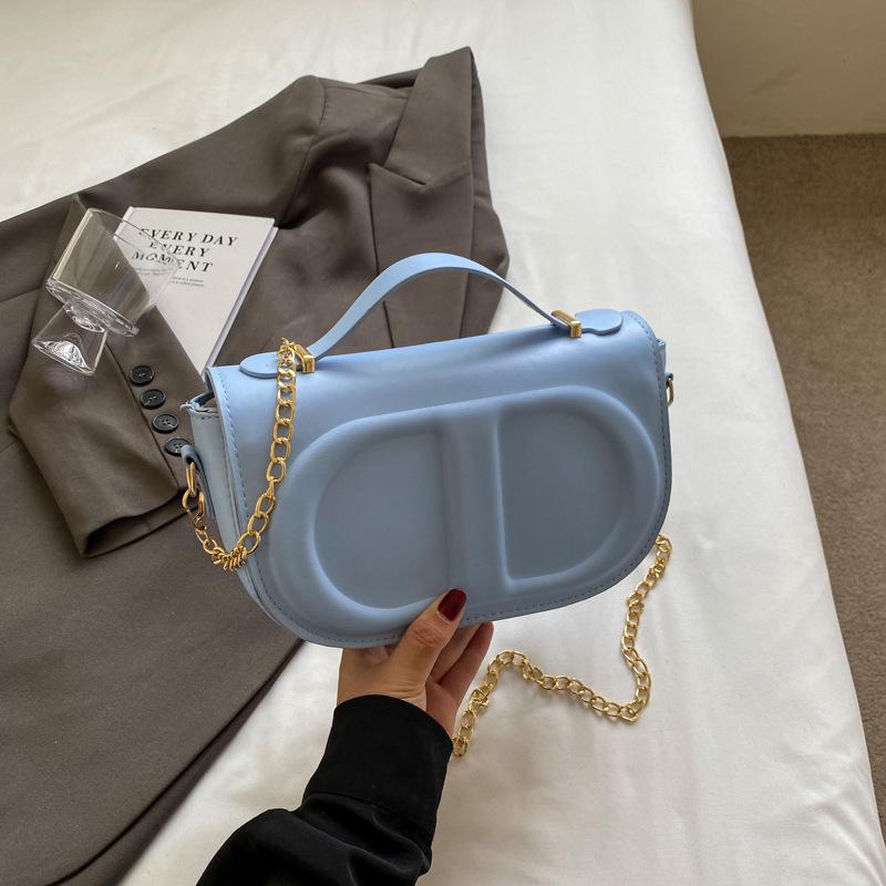 Bag Crossbody Women's Bag New Summer Textured Shoulder Bag Niche Design Chain Retro Square Bag