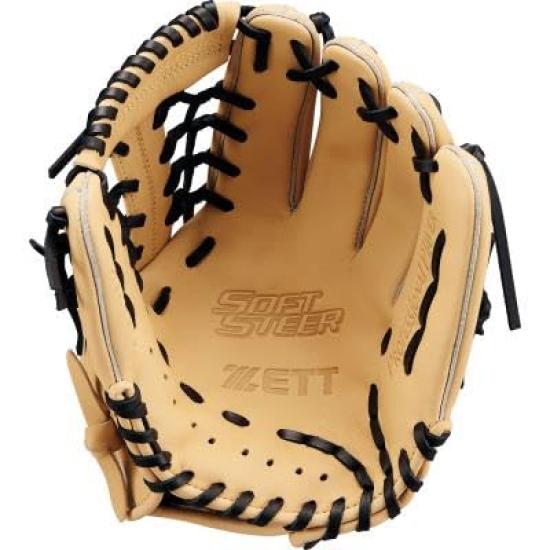 ZETT Mládežnická baseballová rukavice z měkké hovězí kůže Pastel L BJGB74540F (Všestranný) B/Černá (3219) Velikost