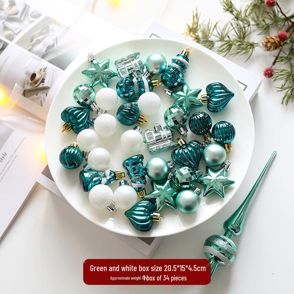 Christmas Tree Ornament Set: Nine Painted Macaron Candy Color Irregular Balls