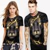 Trendy 3d Printed Lion And Tiger Men's T-shirt Comfortable Loose Fit Summer Wear