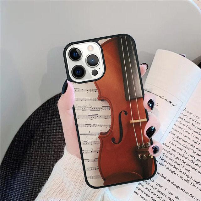 Musical Cello Violin Coque Shell For iPhone 17 Air 15 16 14 13 12 Pro Max 11 Pro Max Plus Phone Case Cover