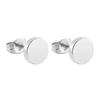 5Pairs New Stainless Steel Stud Earrings For Men Women Simple Round Black Punk Ear Studs Jewelry Gift Accessories