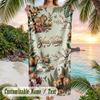 Forest Nature Theme Beach Towel Personalized Custom Name & Text Soft Quick Dry Beach Towel for Swimming Travel