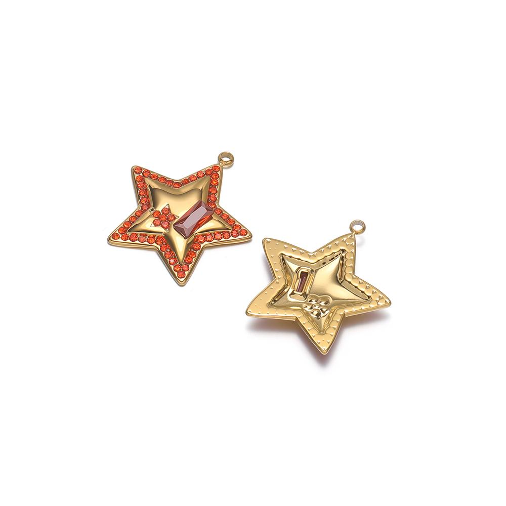 

4pcs Stainless Steel Zirconia Star Charms for DIY Women Jewelry Findings Exquisited Necklace Pendants Bracelet Earrings Making