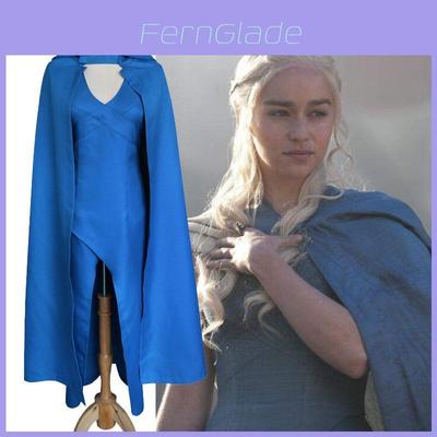 Exquisite Game Of Thrones Daenerys Targaryen Mother Of Dragons Costume Dress Cloak For Women