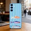 Three Color Striped Fish Phone Case Black Silicone Soft For Samsung Galaxy A73,A72,A71,A70,A53,A52,A51