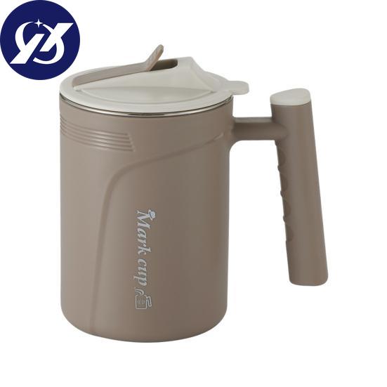 480ML Insulated Cup Stainless Steel Coffee Mug Lightweight Portable Long Handle Tea Cup Home Office Supply
