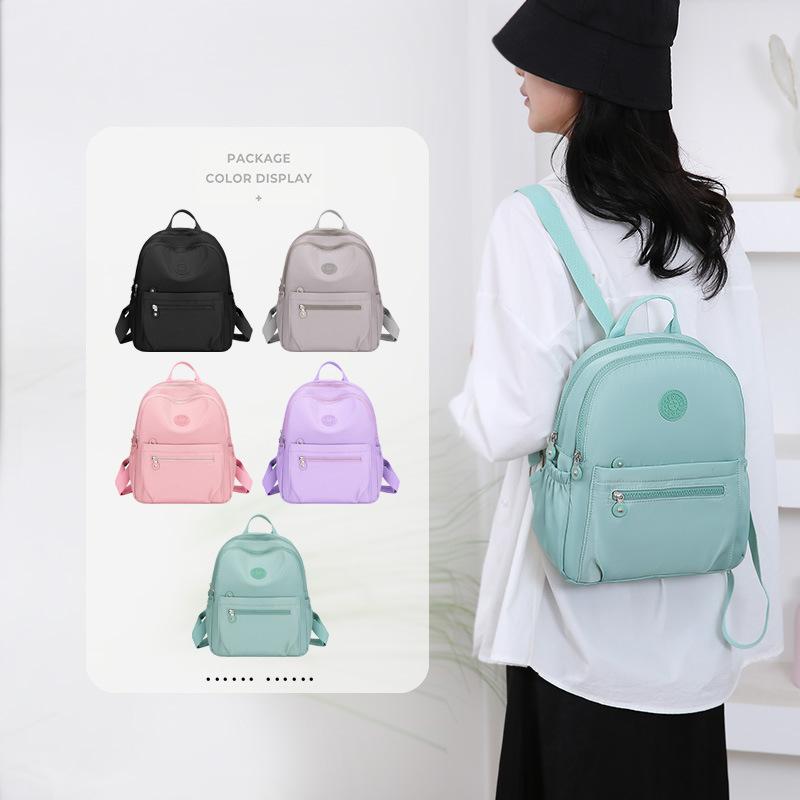 New Women's Casual Backpack Outdoor Travel Backpack Fresh Korean Women's Bag Nylon School Bag