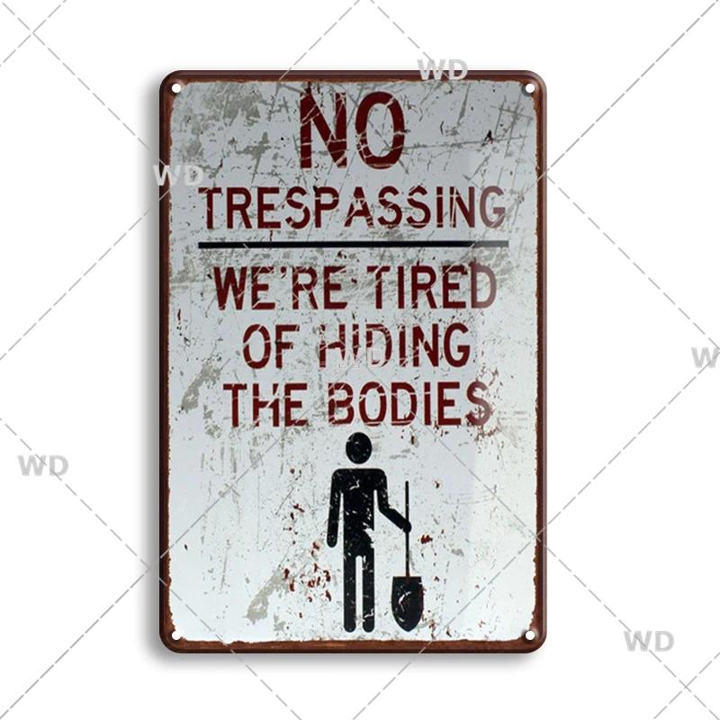 Warning No Farting Slogan Vintage Metal Tin Signs Home Bar Pub Decorative Plates Danger Retro Sign Wall Stickers Art Poster