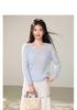 2026 Women's Korean-Style Beaded Hollow Pullover Sweater, Autumn Knitwear with Relaxed Design