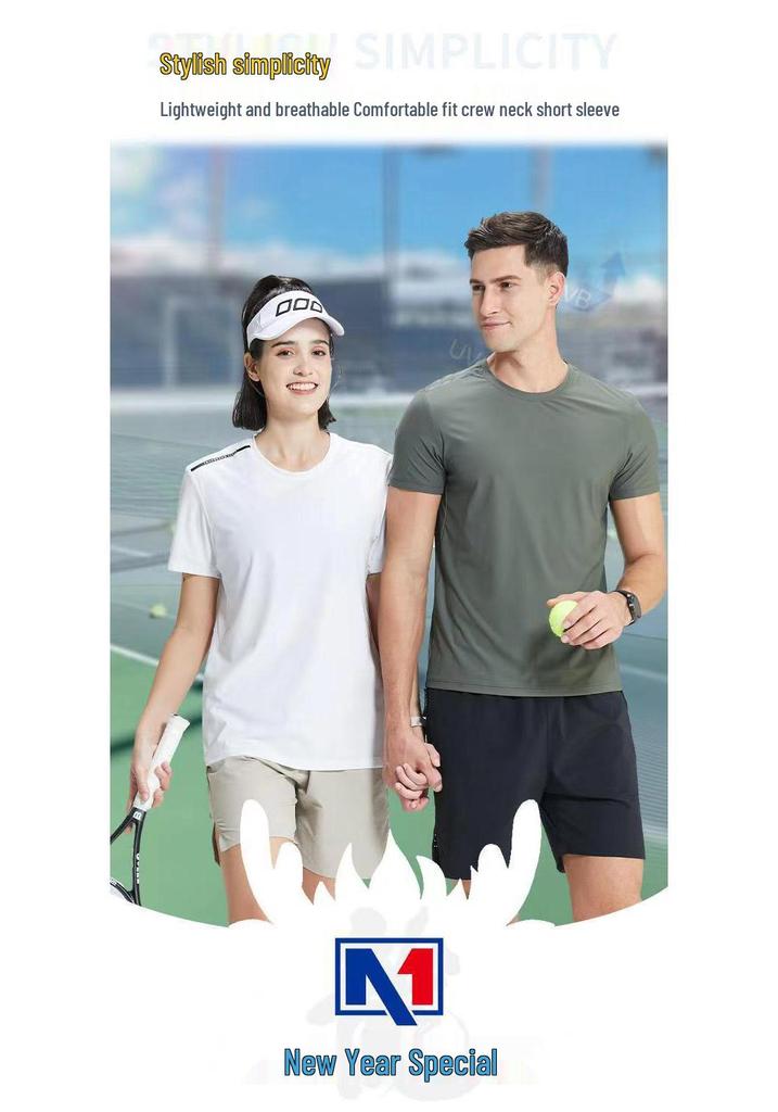 2024 Men's Quick-Dry Short Sleeve Running T-shirt: Round Neck, Outdoor Fitness Training Top