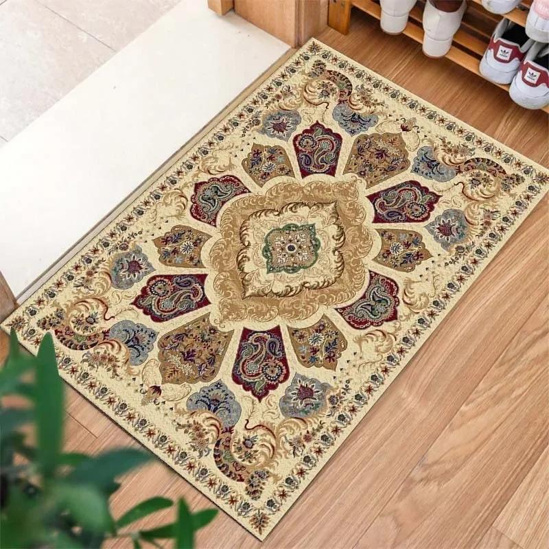 Vintage Royal Door Mat Decorative Rug for Home Entrance Living Room Bathroom Anti-Slip Suitable for Various Scenes