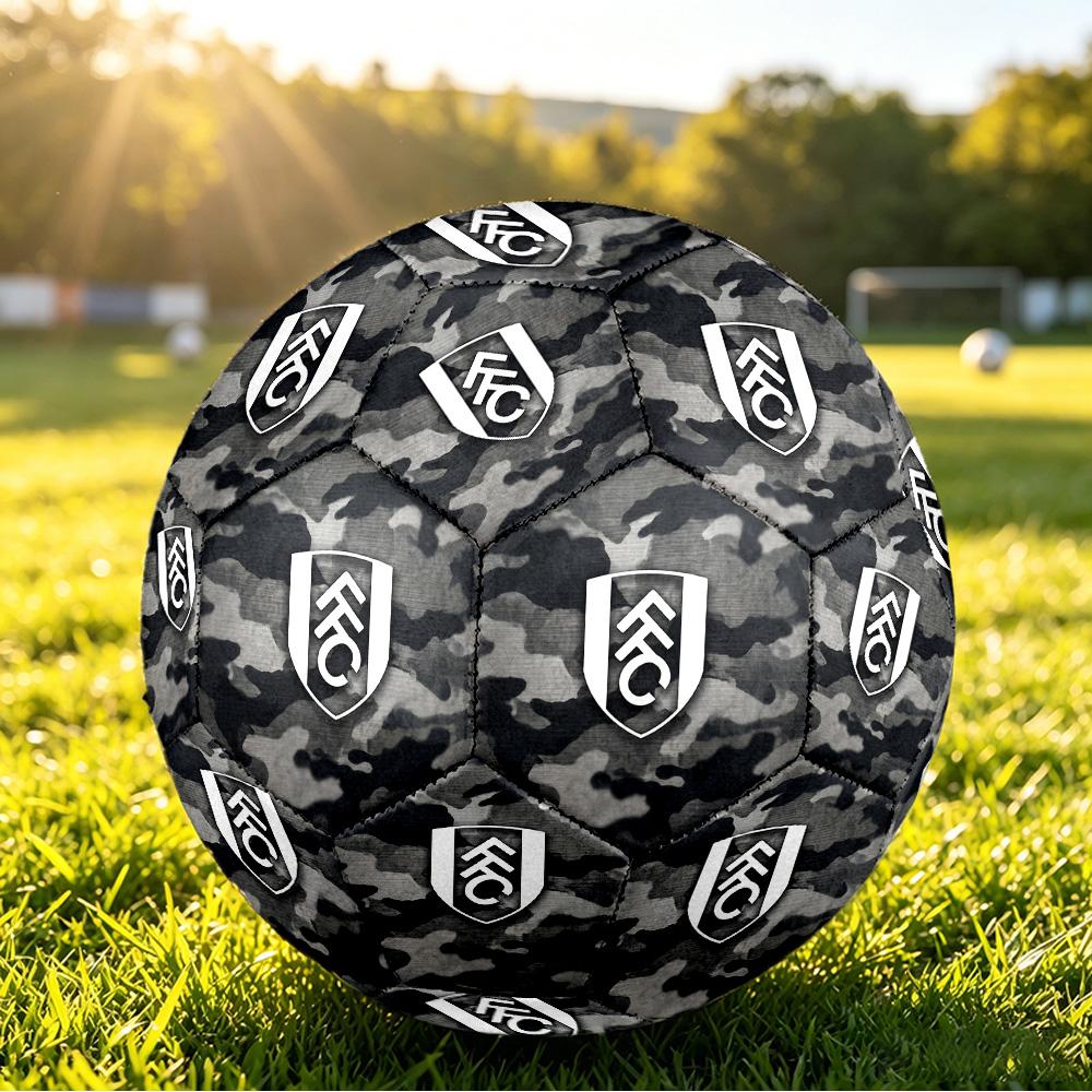 Fulham FootballPrinted Size 5 Soccer Ball, Anti Slip Adult Match Football Souvenir for Football Fans