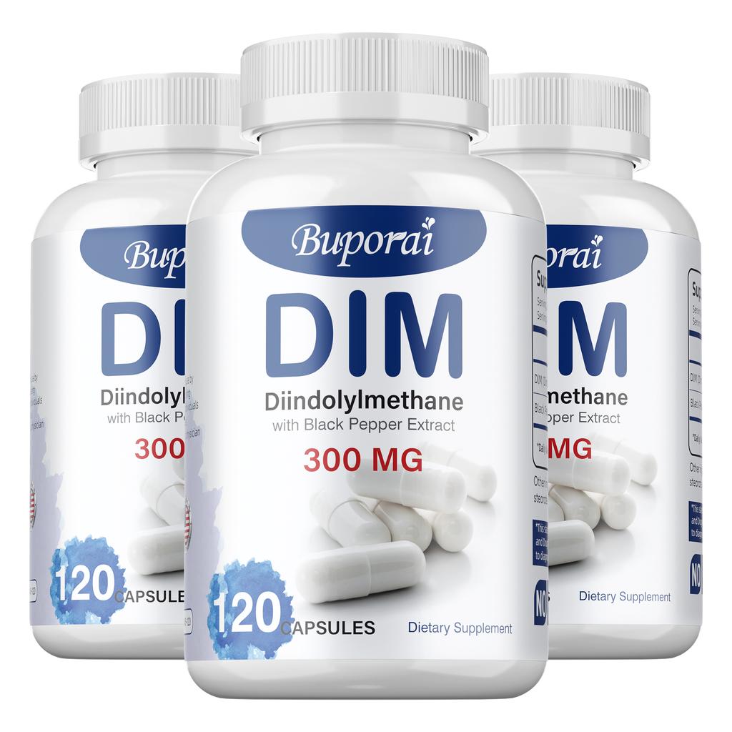 Buporai - 300mg Diindolylmethane (DIM) Supplement - Broccoli Extract and Black Pepper Extract - Women's Health