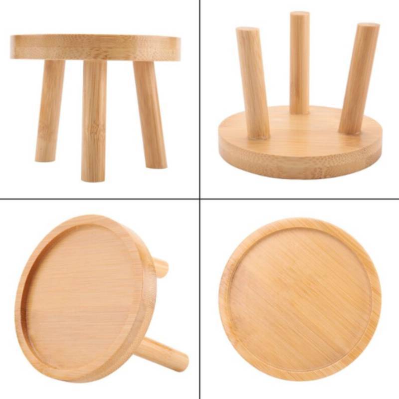 Minimalist Bamboo Plant Stand For Small Plants And Kids Room Decor