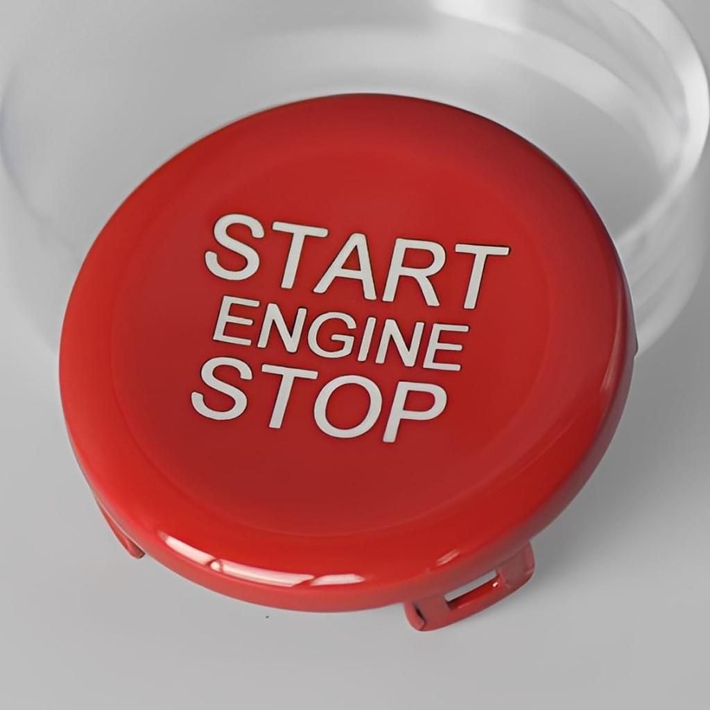 Red ABS Car Engine Start Stop Switch Button Cover Trim Replacement for Alfa Romeo Giulia Stelvio 2017 2018 2019 2020