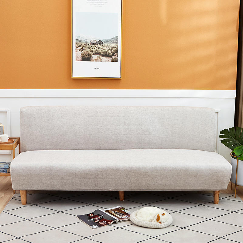 Moderní skládací potah na pohovku bez područek, kostkovaný elastický futon, velké sedadlo, potah na pohovku, přehoz do obývacího pokoje bez područek