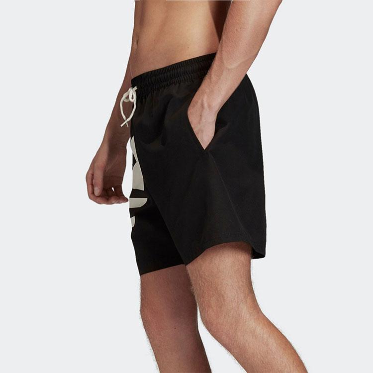 Adidas Originals Trefoil Print Casual Sports Atmungsaktive Shorts mit Kordelzug Herren Unterteile Schwarz FM9911