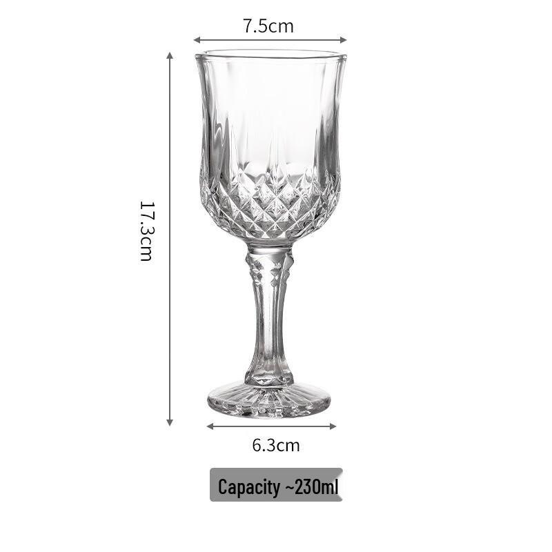 Embossed Diamond Crystal Glass