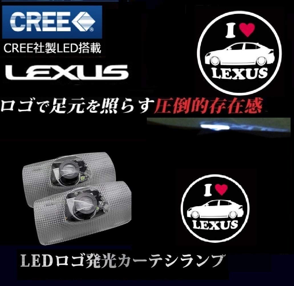 

Светодиодные лампы подсветки дверей (Логотип LEXUS, светодиод CREE, Plug-and-Play) – Пара