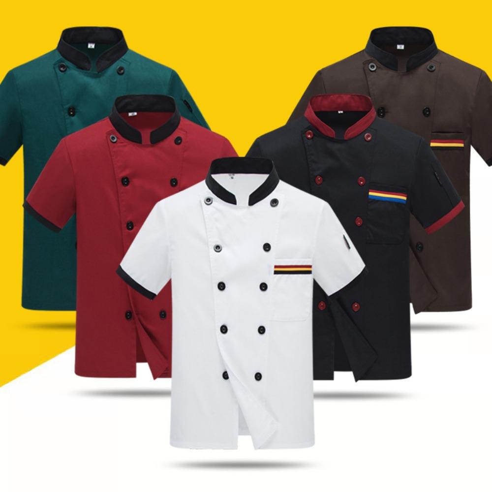 Catering and Restaurant Canteen Kitchen Short-sleeved Cake Teacher Work Clothes Bakery Pastry Chef Clothes Long-sleeved