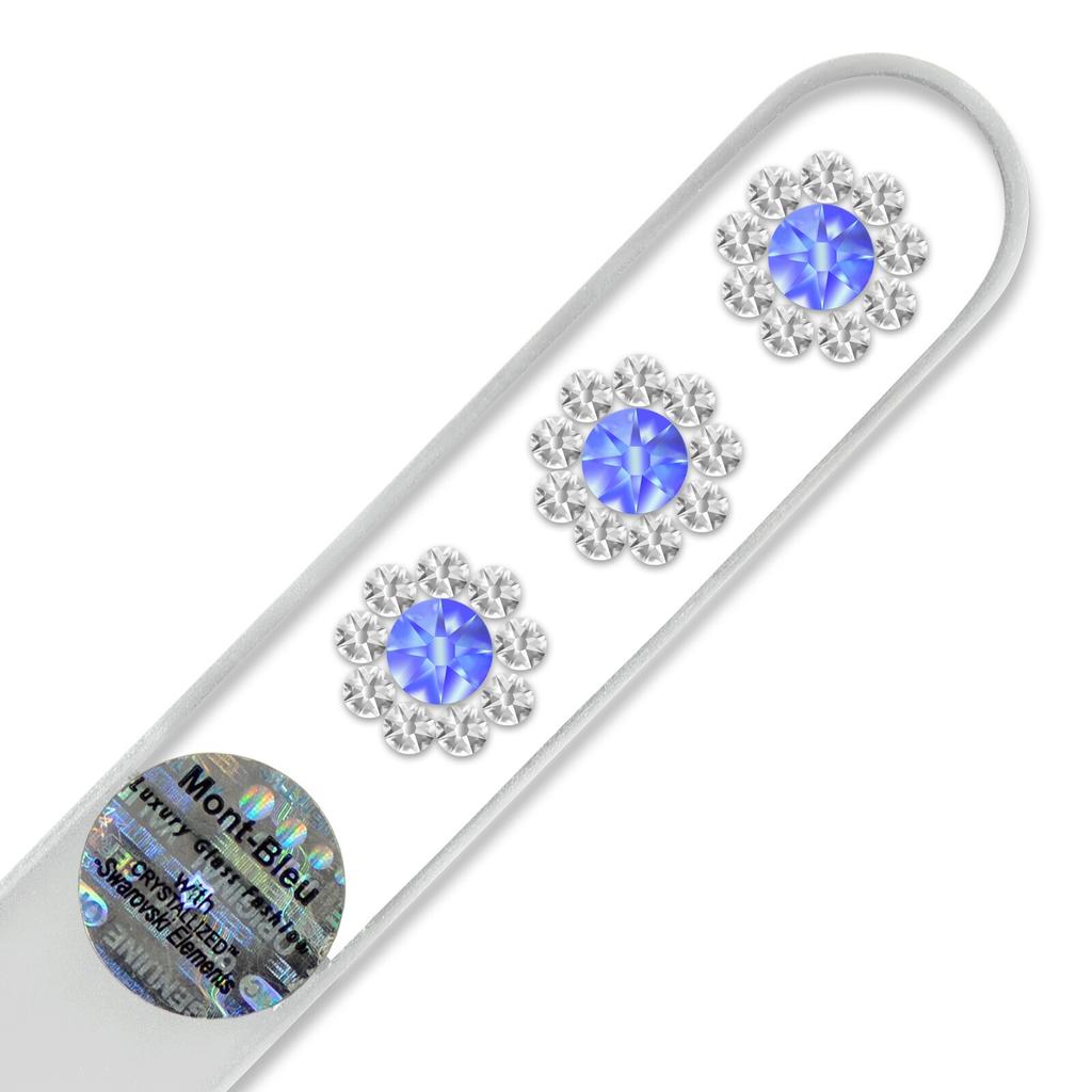 Mont Bleu 3 Flowers Crystal Nail File LE-13