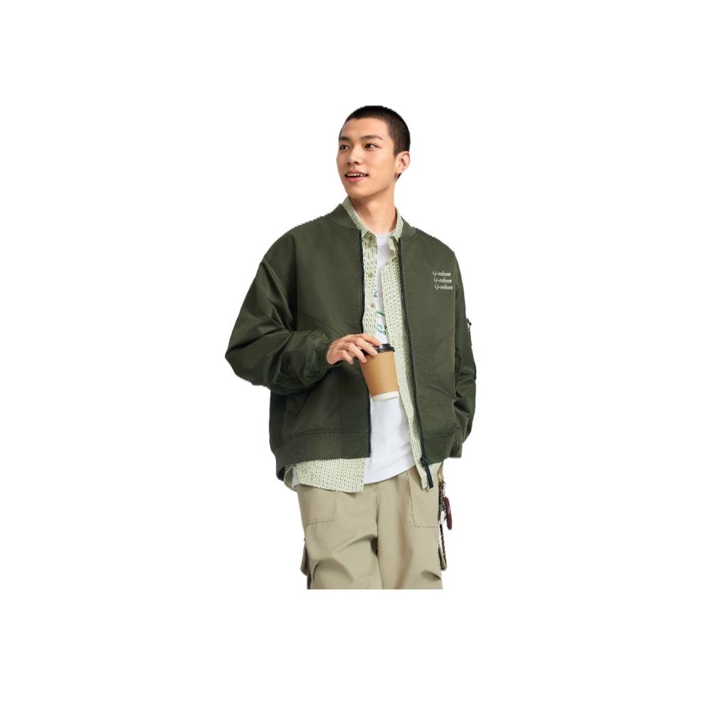 Li-Ning Loose Baseball Collar Logo Letter Jacket Men Jacket AJDV325-2