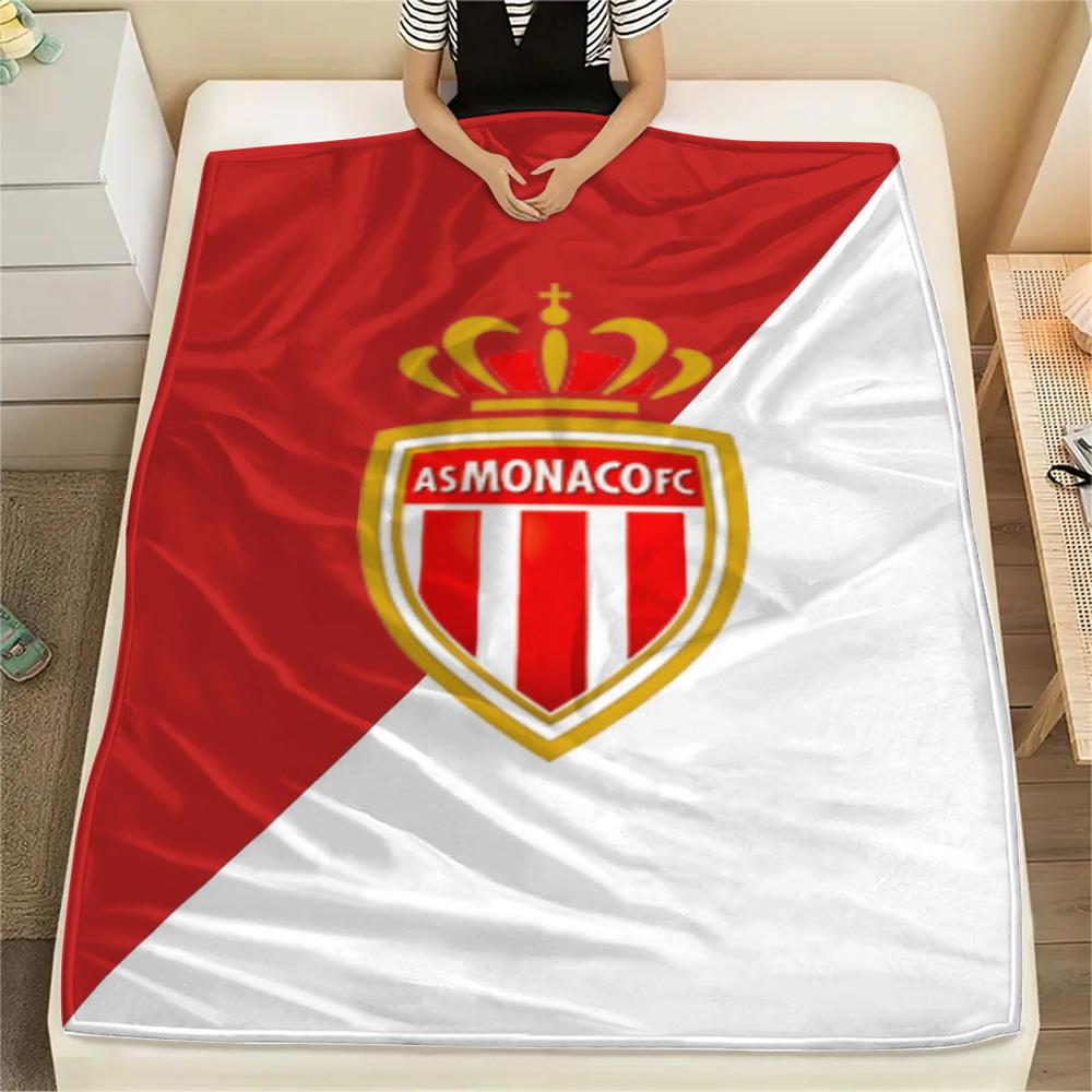 1Pc AS Monaco Print Flannel Blanket High Quality Warm Comfortable Cover for All Seasons Perfect for Gifts Home Decor