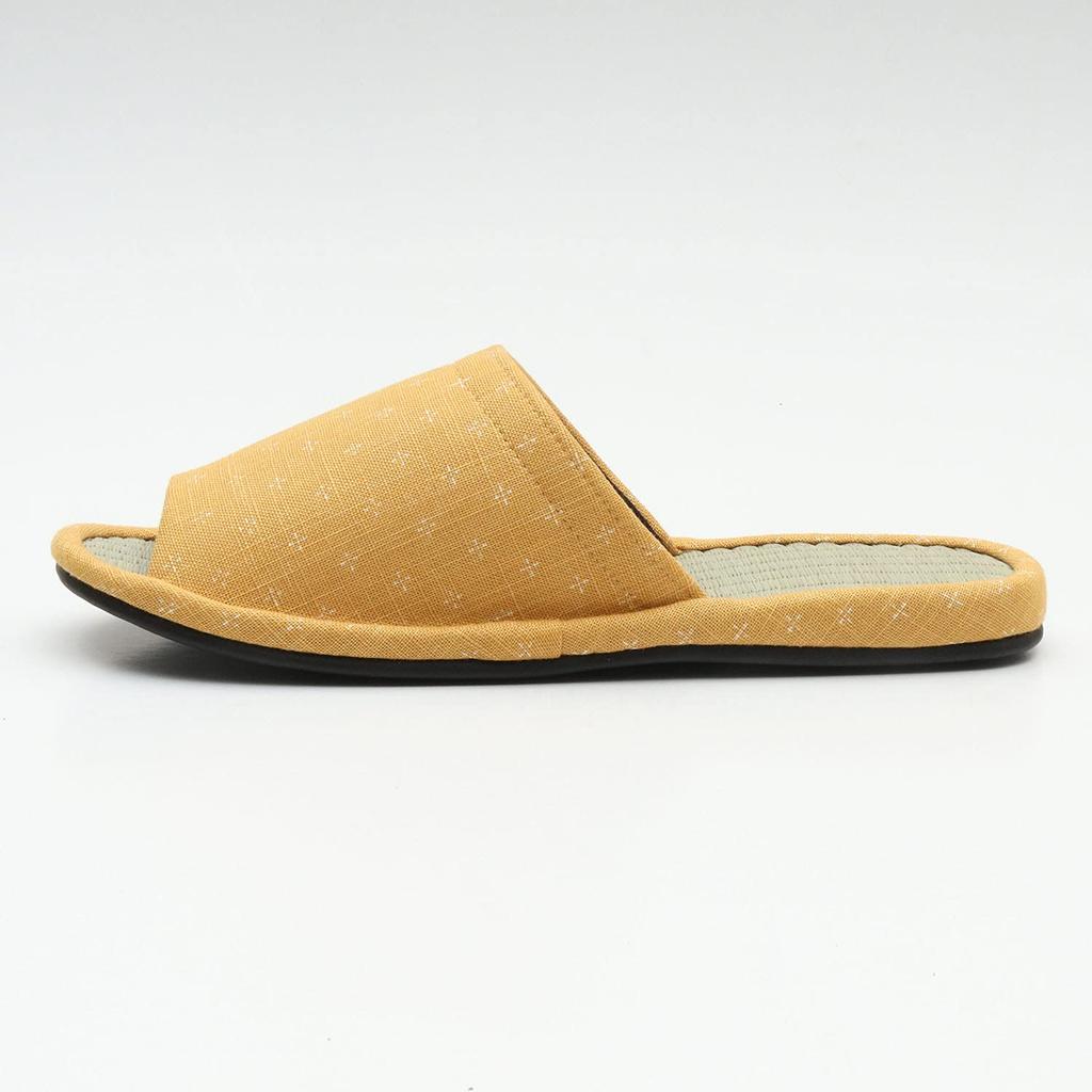 Japanese Cross Mosquito Kasuri Pattern Tatami Set of 3 [Lifestyle] Japanese-made Front-Opening Slippers, Large, [Kahoku Slippers, Kahoku, Yamagata,