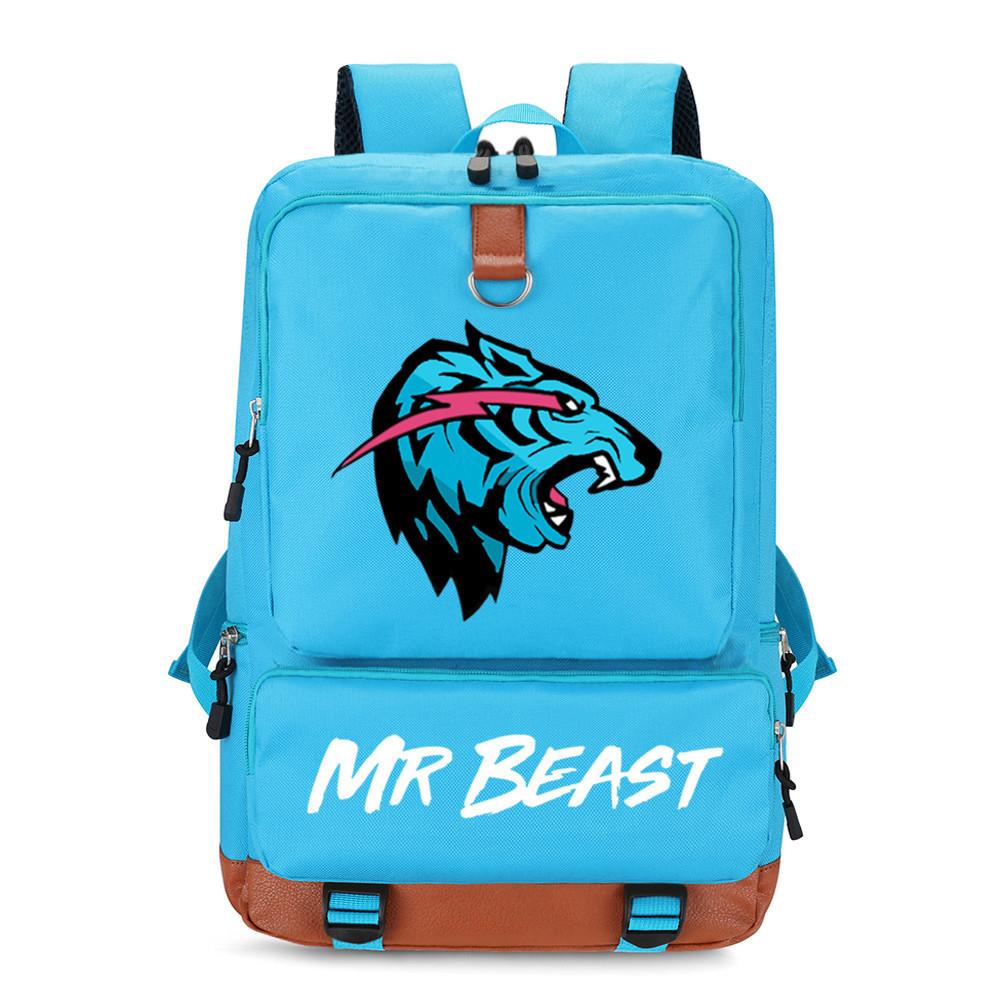 Mr. Beast Oxford Cloth Backpack Computer Bag Junior High School Students Personality Large Capacity Schoolbag