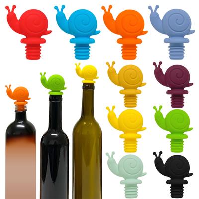 Schnecken Weinflaschenverschluss 3D-Design Luftdichter Weinkorken Lebensmittelechtes Silikon Wein