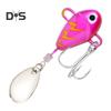 6Pcs 10G/5CM VIB Fishing Lure with Treble Hook Spinning Sequin Long Casting Metal Hard Artificial Spinner Bait Saltwater Freshwater Bass Walleye